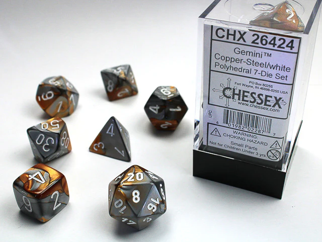 Chessex Gemini Polyhedral 7 Die Set (Various Colours) - Image 3