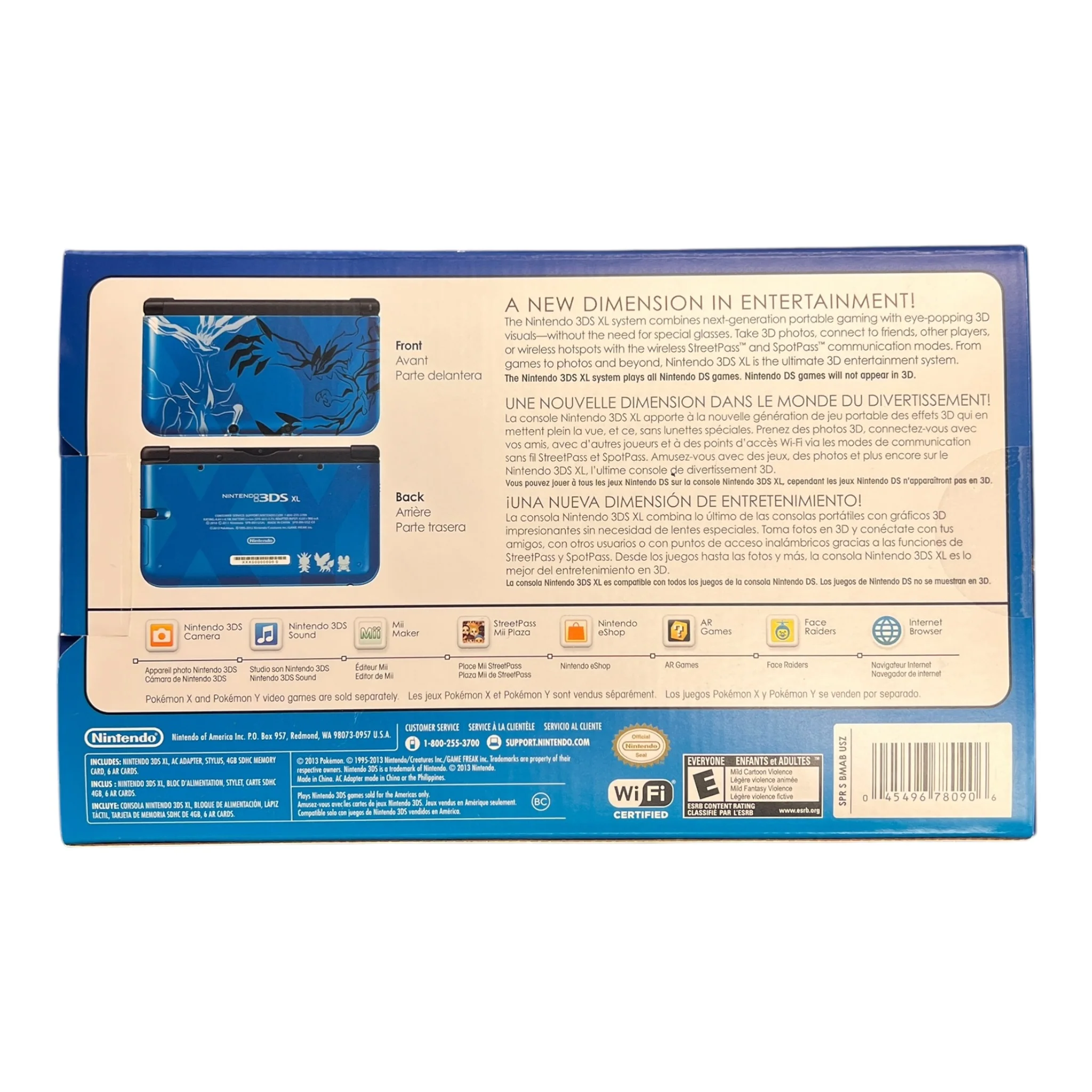 Nintendo 3DS XL Pokemon Xerneas + Yveltal Blue Edition - Image 4